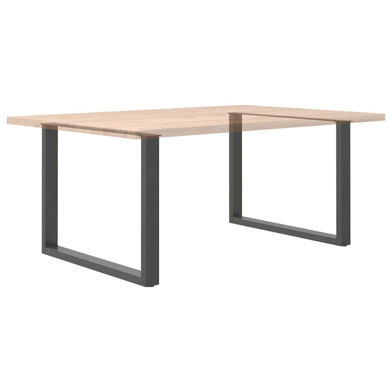 Picioare de masă în formă de U, 2 buc., antracit, 100x(72-73) cm, oțel