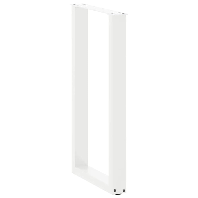 Picioare de masă de bar în formă de U, 2 buc., alb, 40x(90-91) cm, oțel