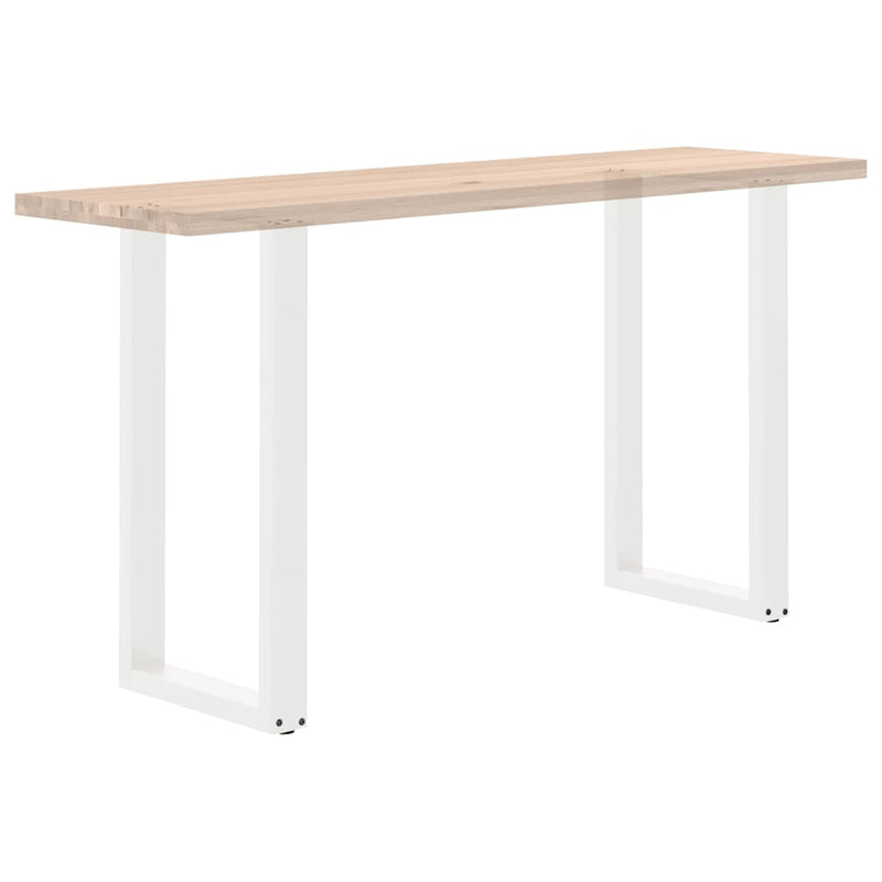 Picioare de masă de bar în formă de U, 2 buc., alb, 40x(90-91) cm, oțel