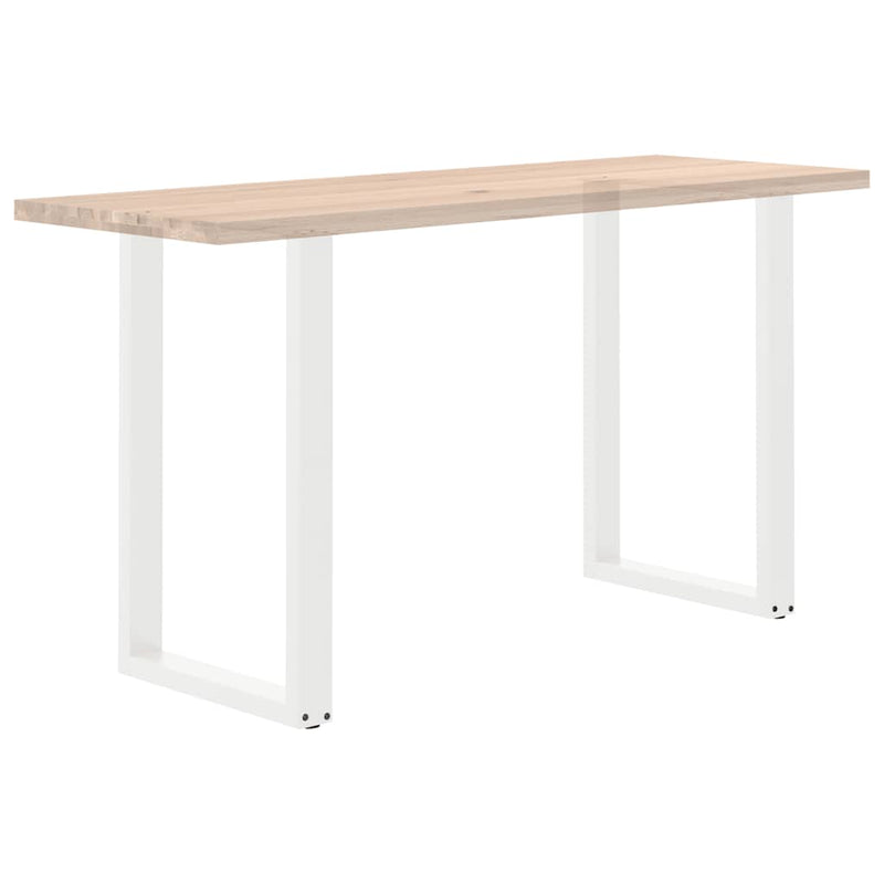 Picioare de masă de bar în formă de U, 2 buc., alb, 60x(90-91) cm, oțel