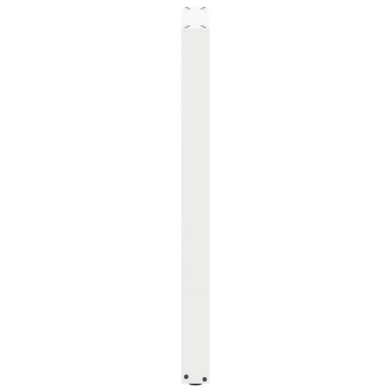 Picioare de masă de bar în formă de U, 2 buc., alb, 50x(100-101) cm, oțel