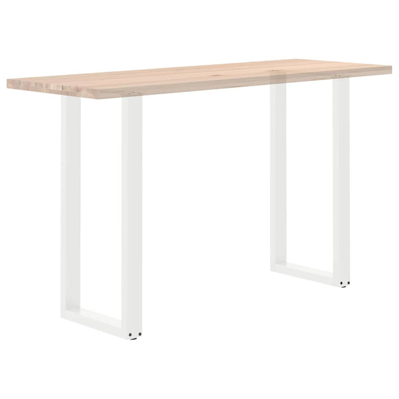 Picioare de masă de bar în formă de U, 2 buc., alb, 50x(100-101) cm, oțel