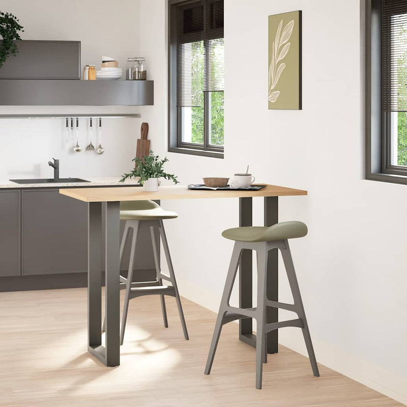 Picioare de masă de bar în formă de U, 2 buc., antracit, 50x(100-101) cm, oțel