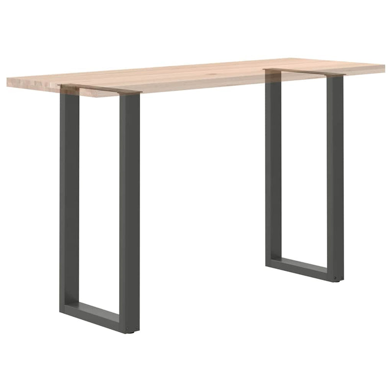 Picioare de masă de bar în formă de U, 2 buc., antracit, 50x(100-101) cm, oțel
