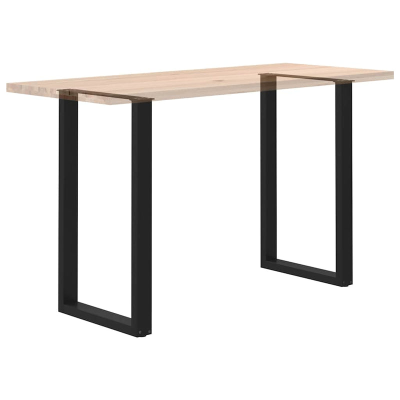 Picioare de masă de bar în formă de U, 2 buc., negru, 60 x (100-101) cm, oțel