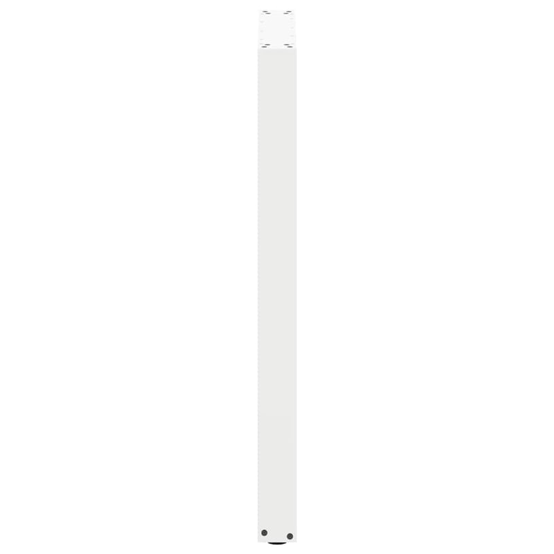 Picioare de masă de bar în formă de U, 2 buc., alb, 60 x (100-101) cm, oțel