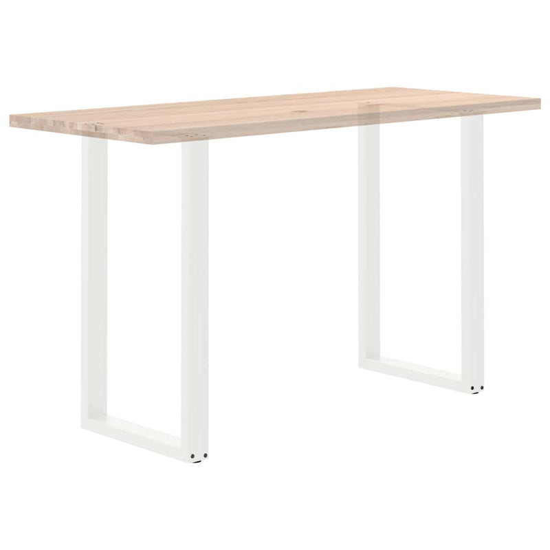 Picioare de masă de bar în formă de U, 2 buc., alb, 60 x (100-101) cm, oțel