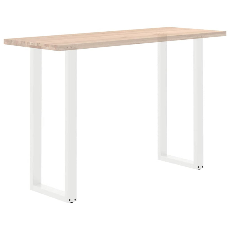 Picioare de masă de bar în formă de U, 2 buc., alb, 40x(110-111) cm, oțel