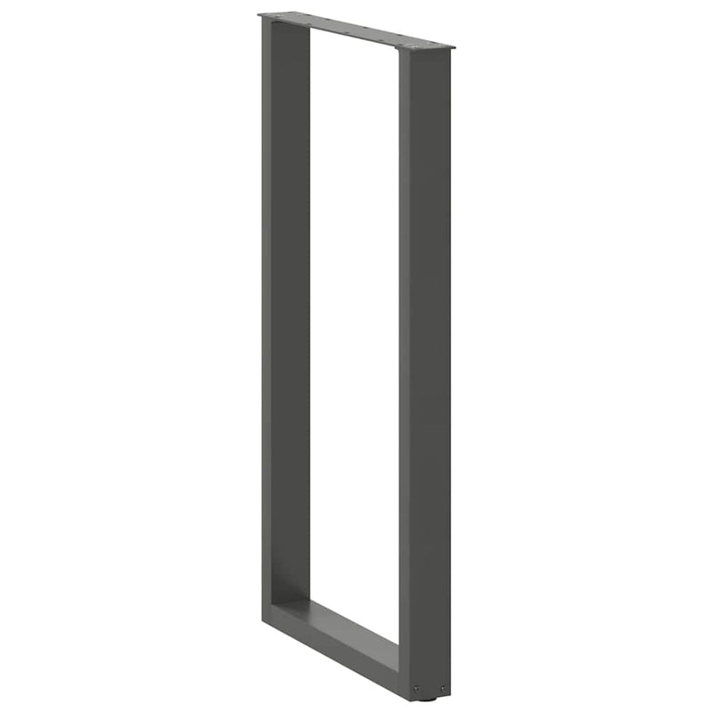 Picioare de masă de bar în formă de U, 2 buc., antracit, 60x(110-111) cm, oțel