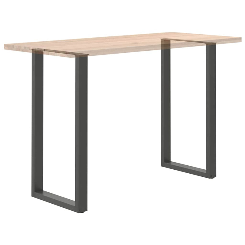 Picioare de masă de bar în formă de U, 2 buc., antracit, 60x(110-111) cm, oțel