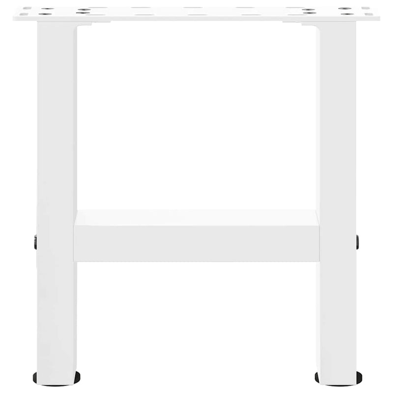Picioare pentru măsuță de cafea, albe, 2 buc., 30x(30-31) cm, oțel