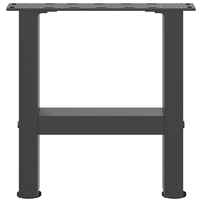 Picioare pentru măsuță de cafea antracit, 2 buc., 40x(30-31) cm, oțel