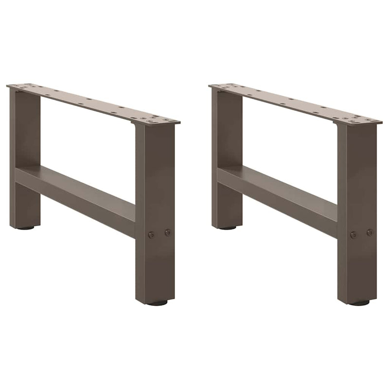 Picioare pentru măsuță de cafea, oțel natural, 2 buc., 60x(30-31) cm, oțel