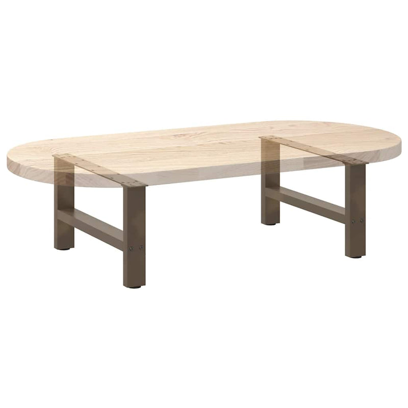 Picioare pentru măsuță de cafea, oțel natural, 2 buc., 60x(30-31) cm, oțel