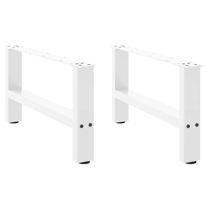 Picioare pentru măsuță de cafea, albe, 2 buc., 70x(30-31) cm, oțel