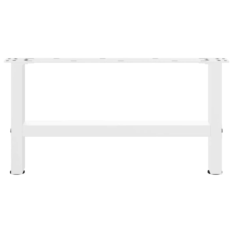 Picioare pentru măsuță de cafea, albe, 2 buc., 70x(30-31) cm, oțel