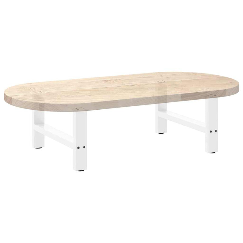 Picioare pentru măsuță de cafea, albe, 2 buc., 70x(30-31) cm, oțel