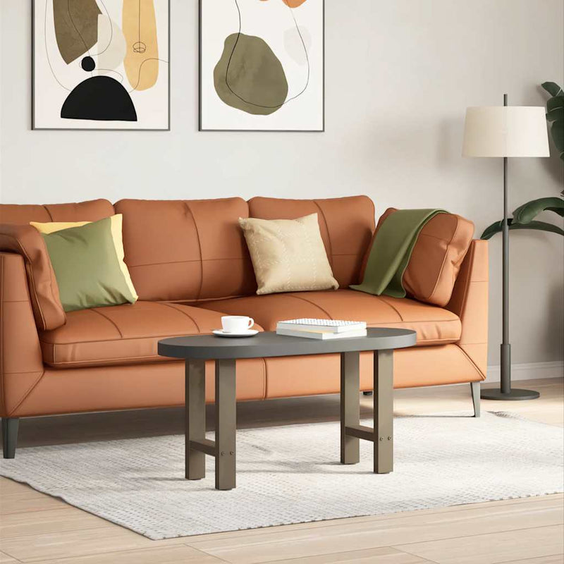 Picioare pentru masă de cafea, oțel natural, 2 buc., 38x(42-43) cm, oțel