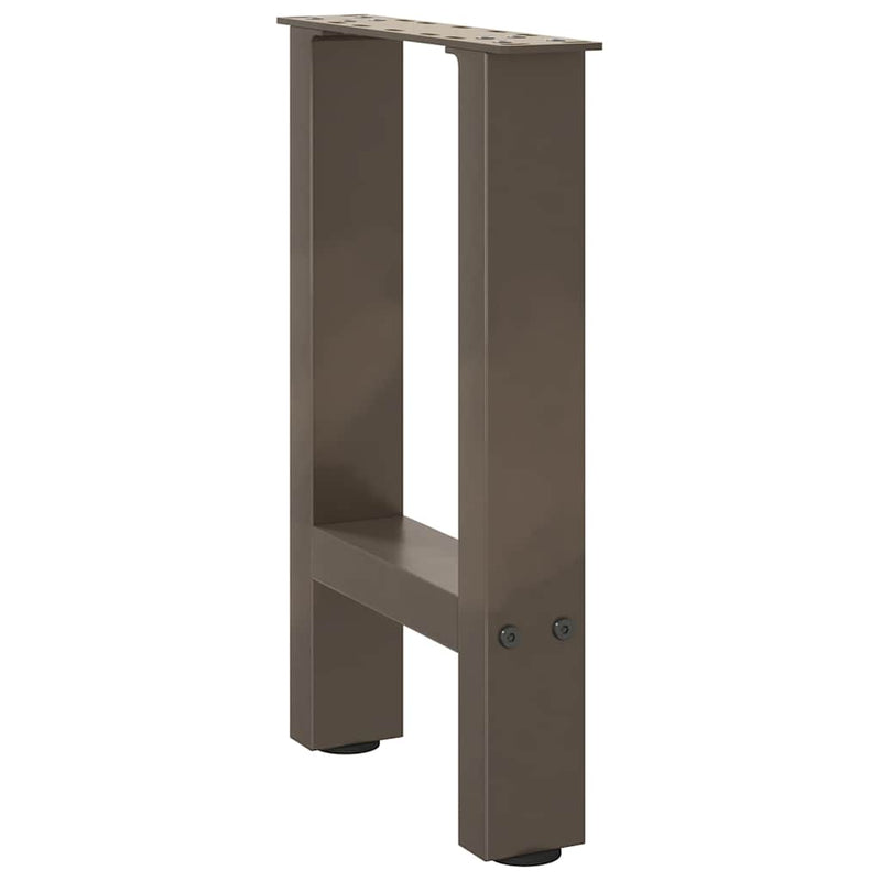 Picioare pentru masă de cafea, oțel natural, 2 buc., 38x(42-43) cm, oțel