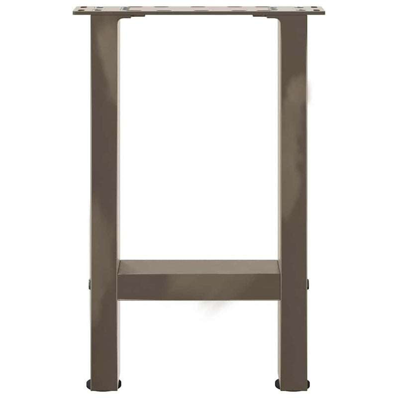 Picioare pentru masă de cafea, oțel natural, 2 buc., 38x(42-43) cm, oțel
