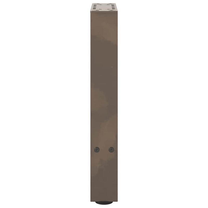 Picioare pentru masă de cafea, oțel natural, 2 buc., 38x(42-43) cm, oțel