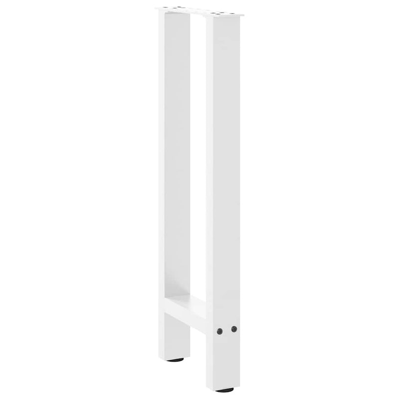 Picioare masă consolă, albe, 2 buc., 28x(72-73) cm, oțel
