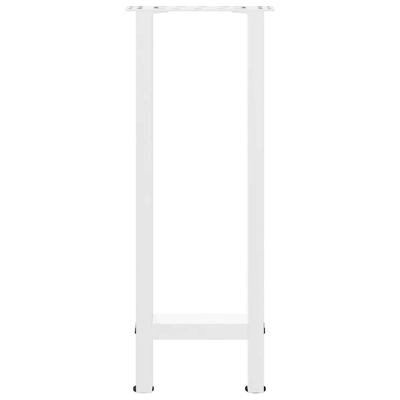 Picioare masă consolă, albe, 2 buc., 28x(72-73) cm, oțel