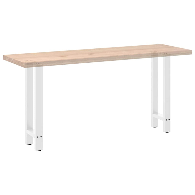 Picioare masă consolă, albe, 2 buc., 28x(72-73) cm, oțel