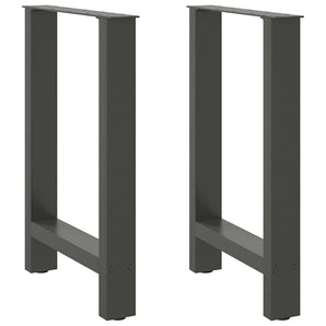 Picioare de masă antracit, 2 buc., 60x(72-73) cm, oțel