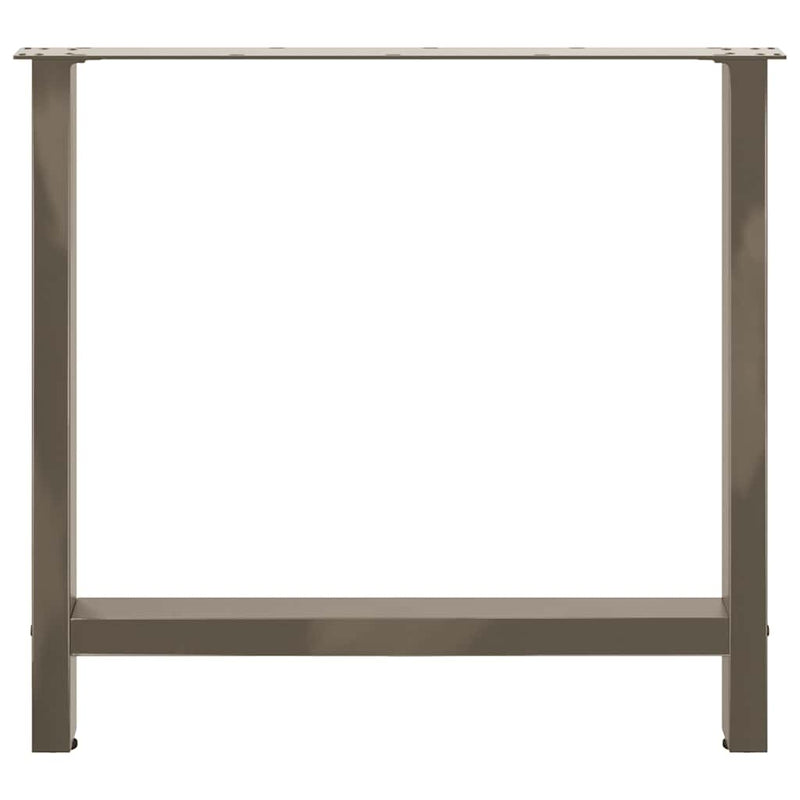 Picioare de masă din oțel natural, 2 buc., 70x(72-73) cm