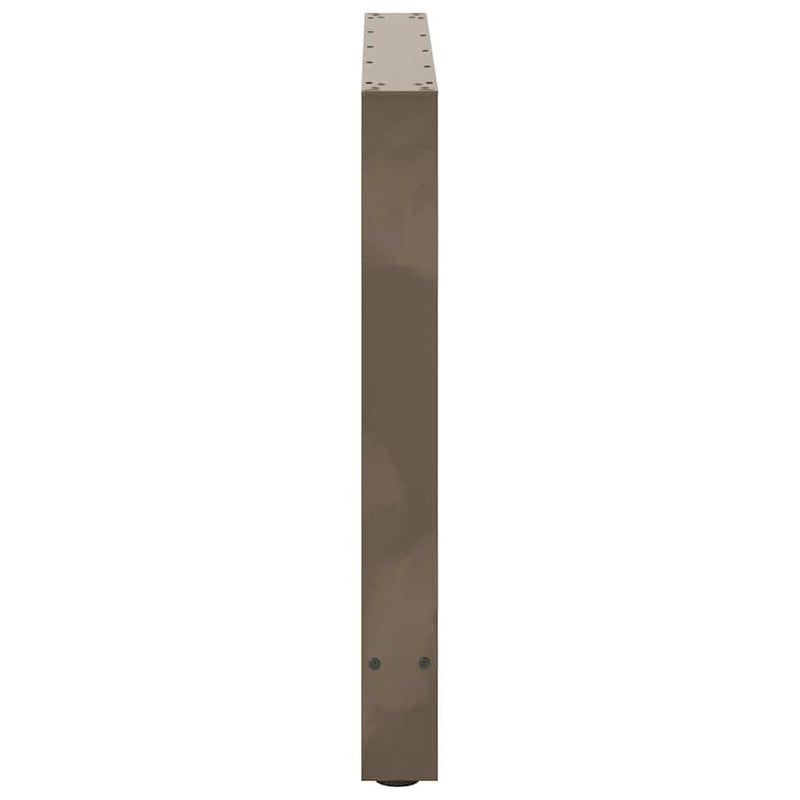 Picioare de masă din oțel natural, 2 buc., 70x(72-73) cm