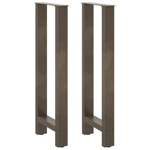 Picioare de masă de bar, oțel natural, 2 buc., 50x(100-101) cm