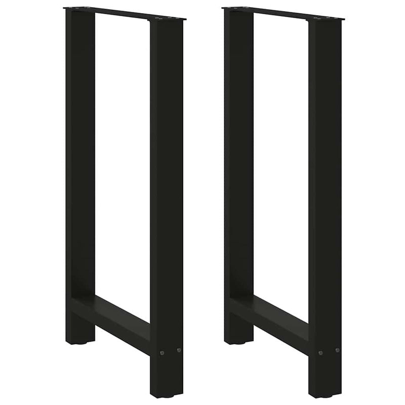 Picioare de masă de bar, negre, 2 buc., 60 x (100-101) cm, oțel