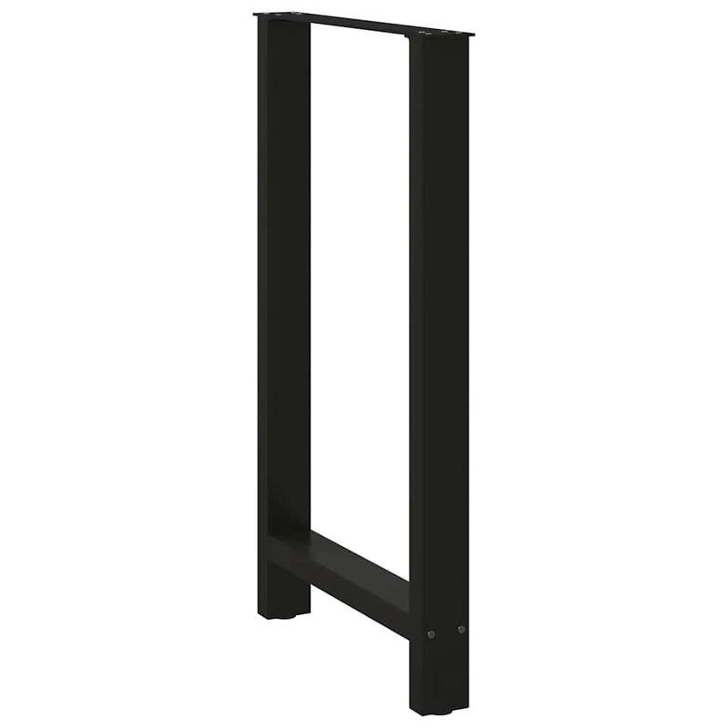 Picioare de masă de bar, negre, 2 buc., 60 x (100-101) cm, oțel