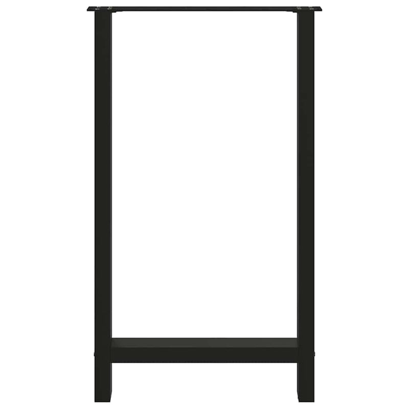 Picioare de masă de bar, negre, 2 buc., 60 x (100-101) cm, oțel