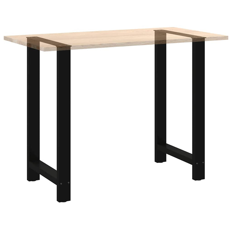 Picioare de masă de bar, negre, 2 buc., 60 x (100-101) cm, oțel