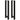 Picioare masă de bar, negre, 2 buc., 40x(110-111) cm, oțel
