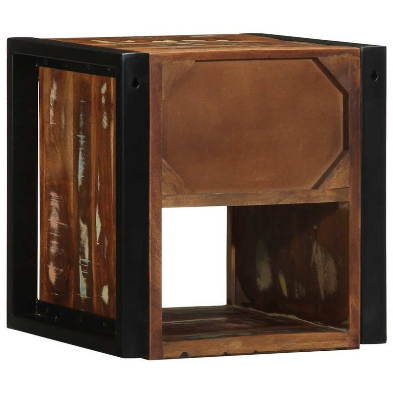 Noptiere 2 buc multicolore 40x35x40 cm lemn masiv recuperat