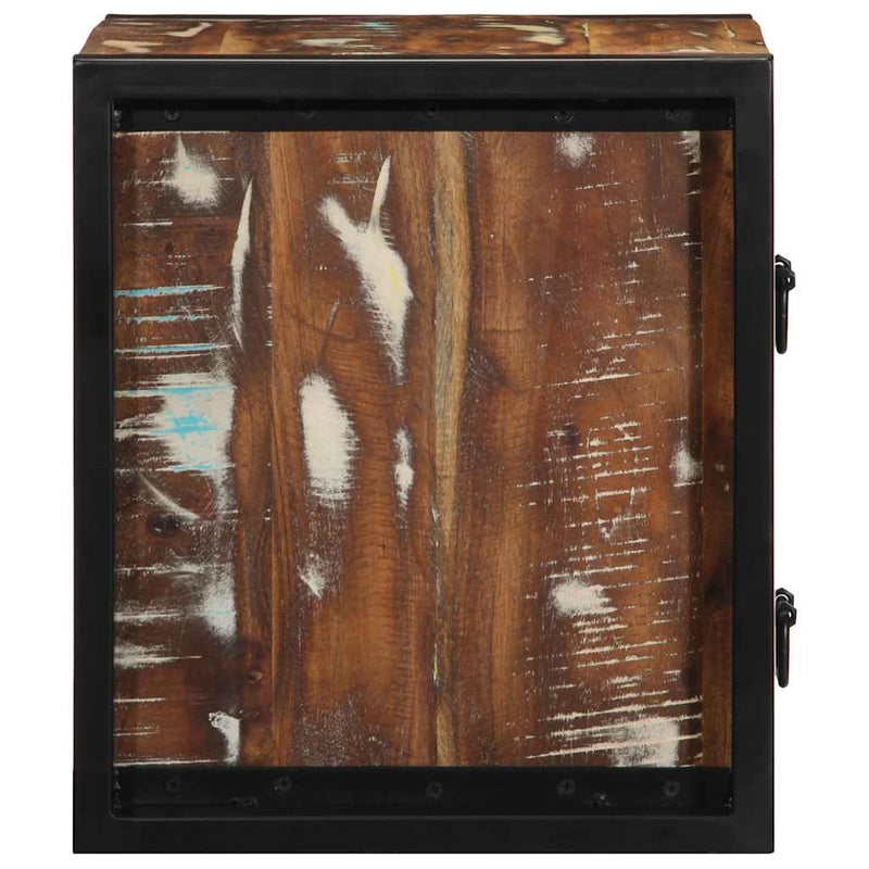 Noptiere 2 buc multicolore 40x35x40 cm lemn masiv recuperat