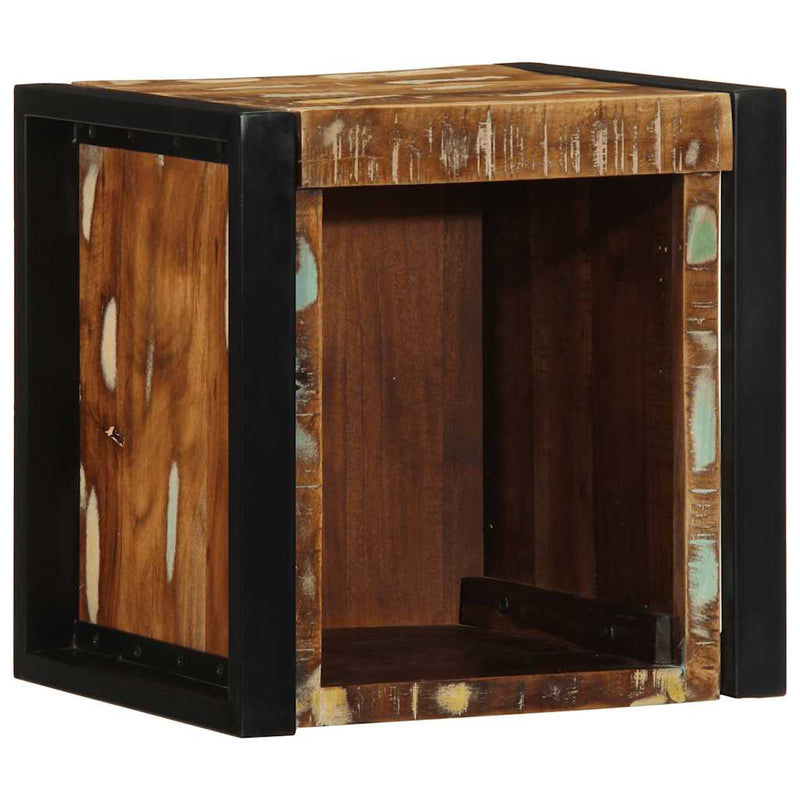 Noptiere 2 buc multicolore 40x35x40 cm lemn masiv recuperat