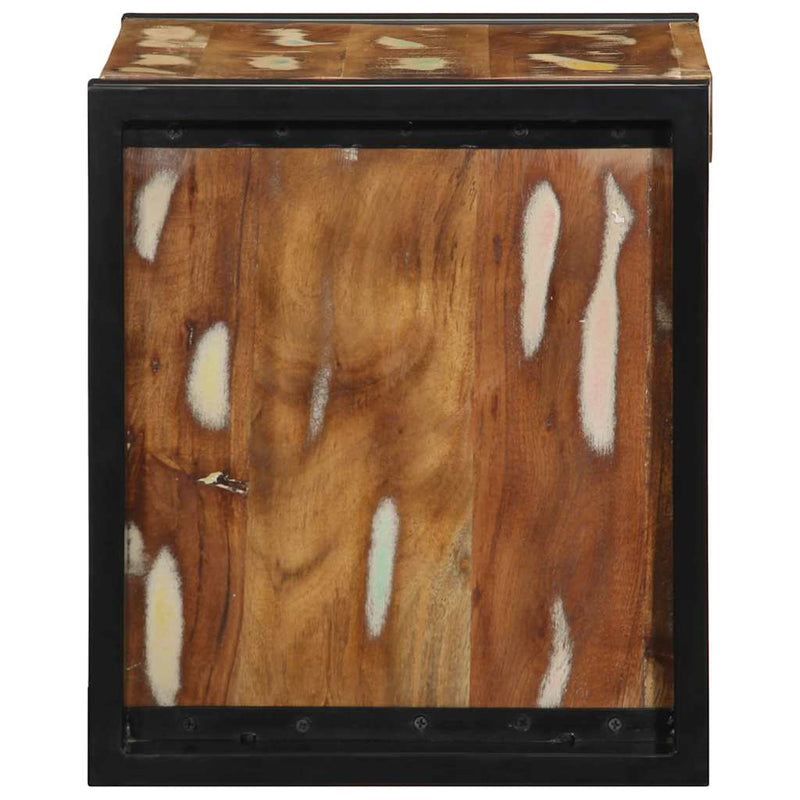 Noptiere 2 buc multicolore 40x35x40 cm lemn masiv recuperat