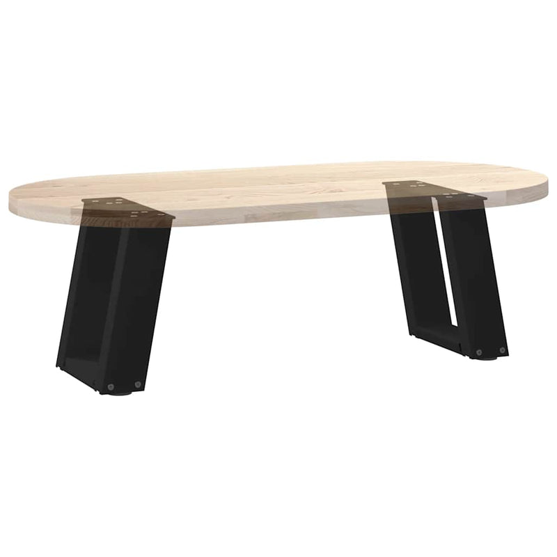 Picioare pentru măsuță de cafea în formă de U, 2 buc., negru, 30x(30-31) cm, oțel