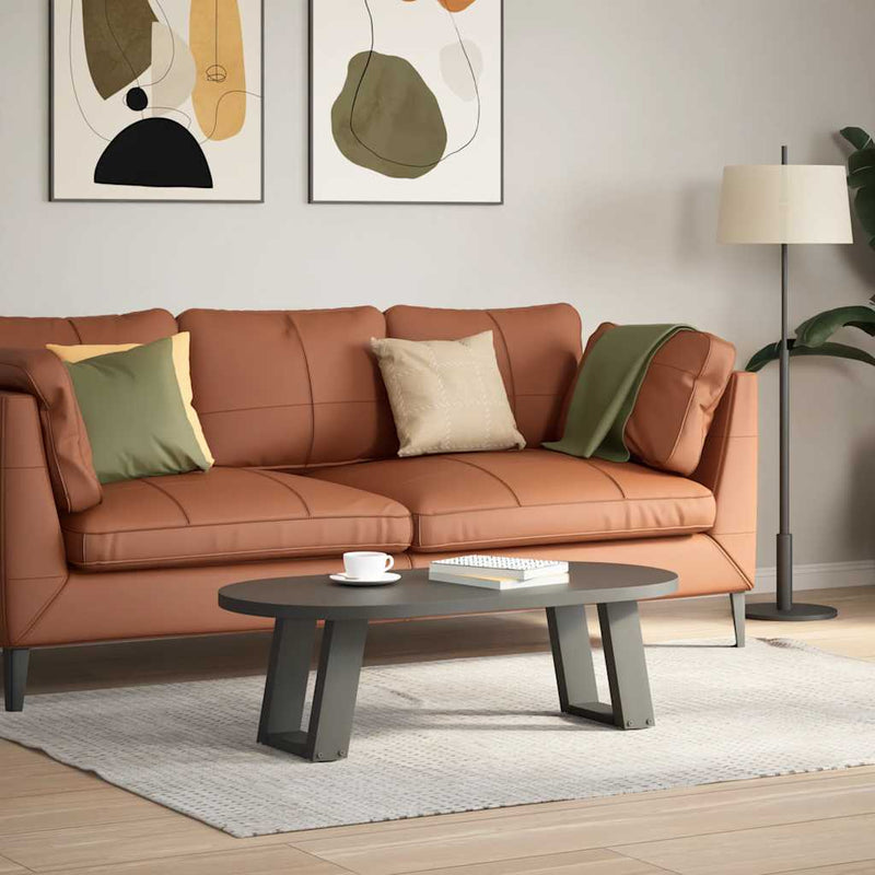 Picioare pentru măsuță de cafea în formă de U, 2 buc., antracit, 30x(30-31) cm, oțel