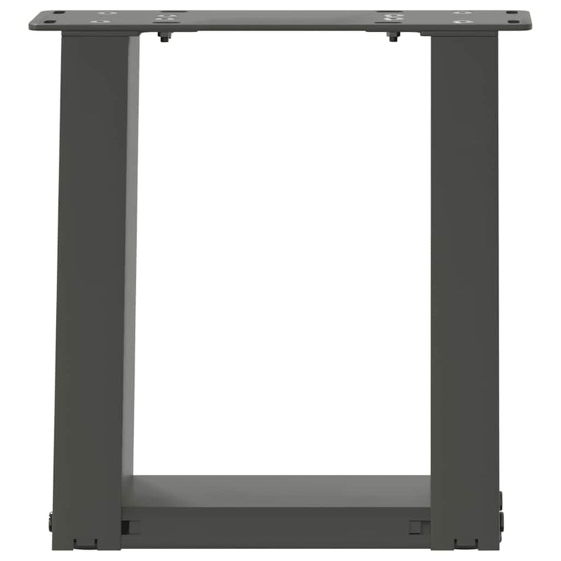 Picioare pentru măsuță de cafea în formă de U, 2 buc., antracit, 30x(30-31) cm, oțel