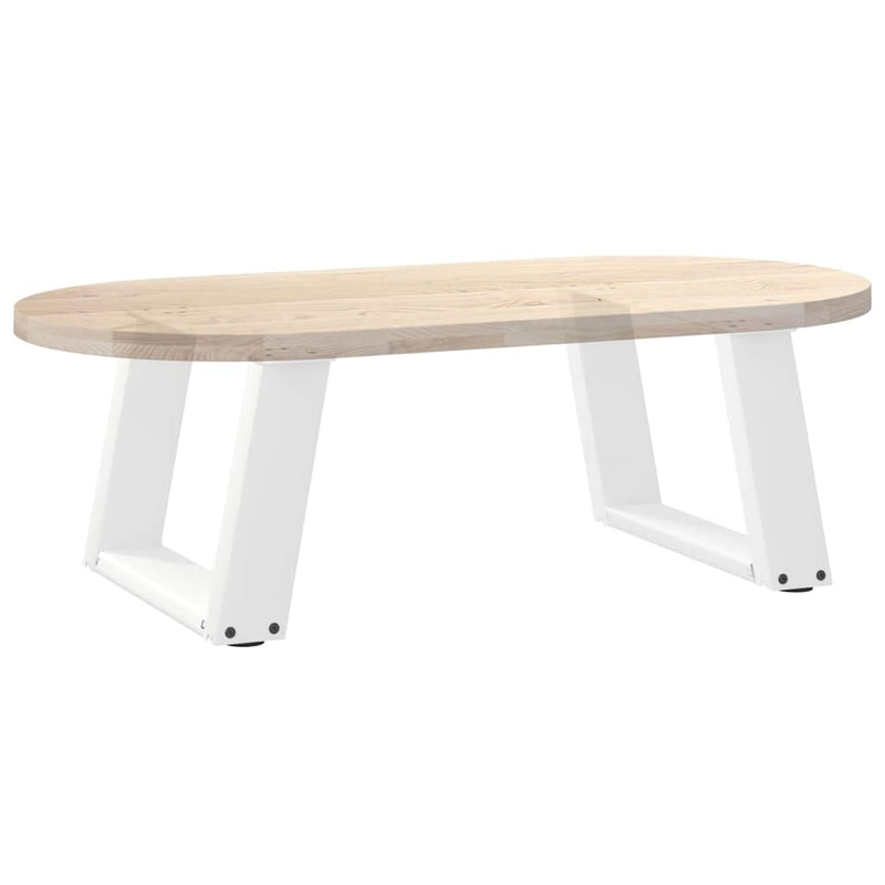 Picioare pentru măsuță de cafea în formă de U, 2 buc., alb, 40x(30-31) cm, oțel