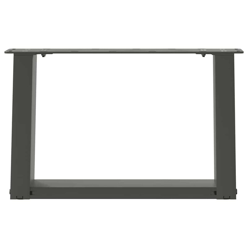 Picioare pentru măsuță de cafea în formă de U, 2 buc., antracit, 40x(30-31) cm, oțel