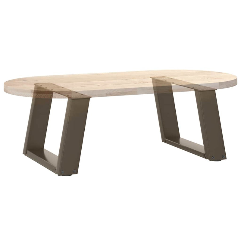 Picioare pentru masă de cafea în formă de U, 2 buc., oțel natural, 40x(30-31) cm
