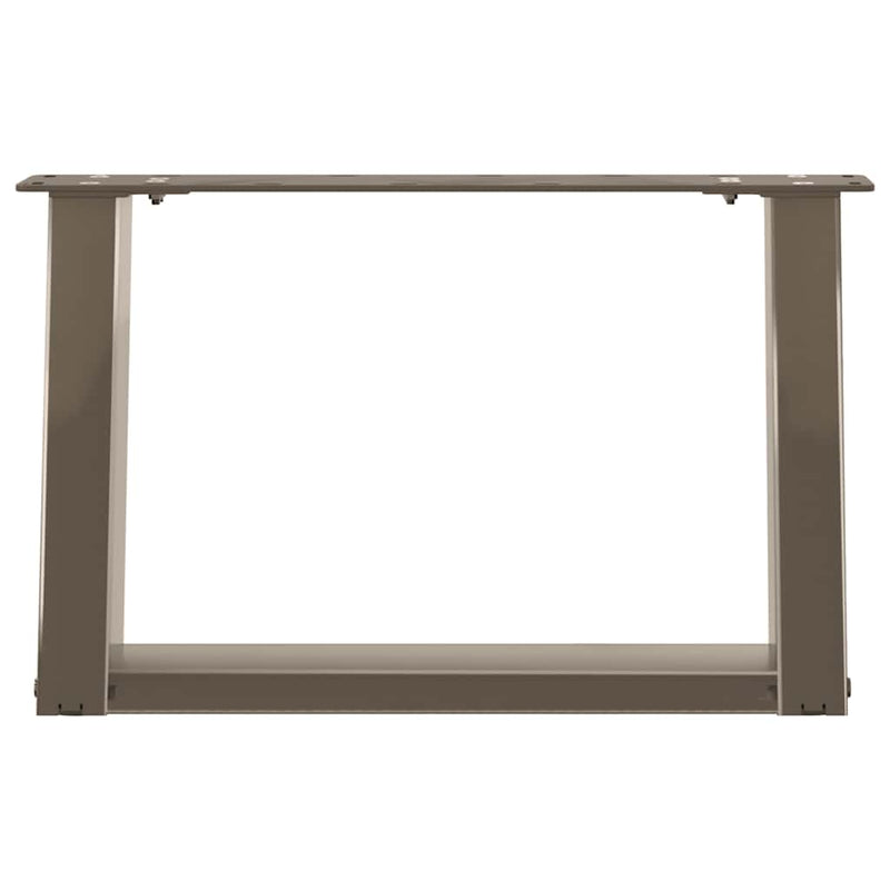 Picioare pentru măsuță de cafea în formă de U, 2 buc., oțel natural, 50x(30-31) cm