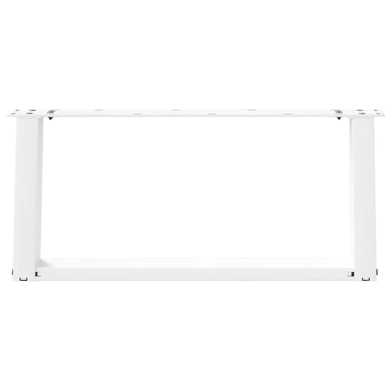 Picioare pentru măsuță de cafea în formă de U, 2 buc., alb, 60x(30-31) cm, oțel