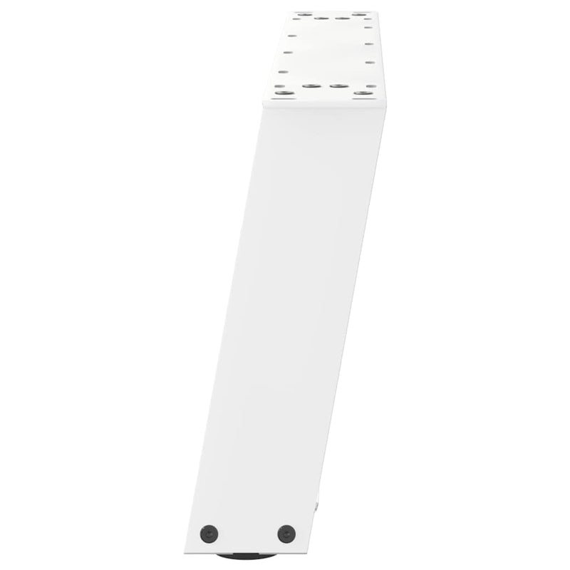 Picioare pentru măsuță de cafea în formă de U, 2 buc., alb, 60x(30-31) cm, oțel